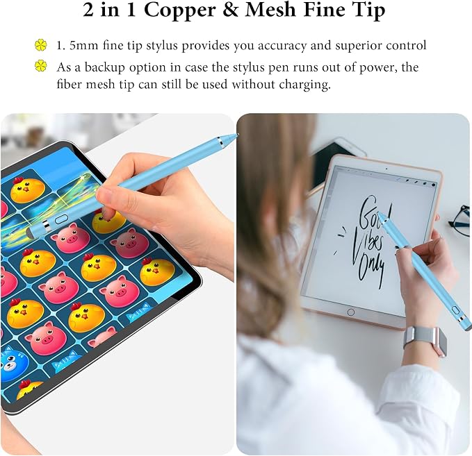 Stylus Pen for Touchscreen, Kenkor Rechargeable Digital Fine Point Active - Image 4