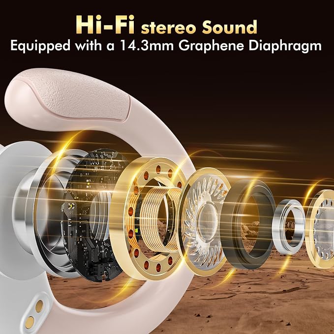 HAOYUYAN Wireless Earbuds, Sports Bluetooth Headphones, LED Power Display Ear Buds with 80Hrs Playtime, Noise Canceling Headset, IPX7 Waterproof Earphones for Workout/Running - Image 3