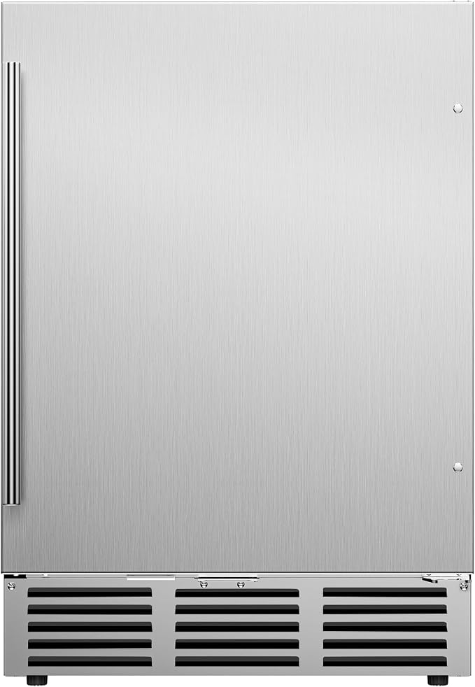 24 Inch Beverage Refrigerator, 180 Cans Undercounter Beverage Fridge with Stainless Steel for Home and Patio Use, Outdoor Refrigerator for Soda, Beer, Wine by ICYGLEE