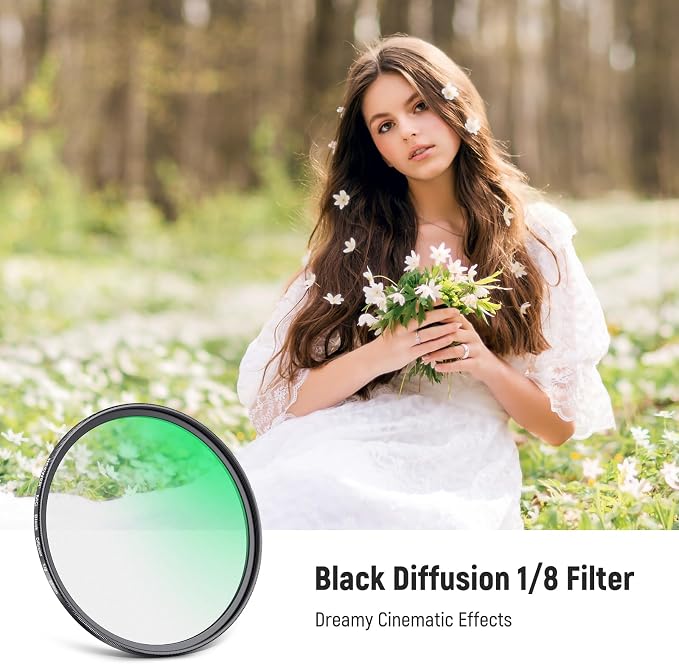 NEEWER 58mm Black Diffusion 1/8 Filter - Image 2