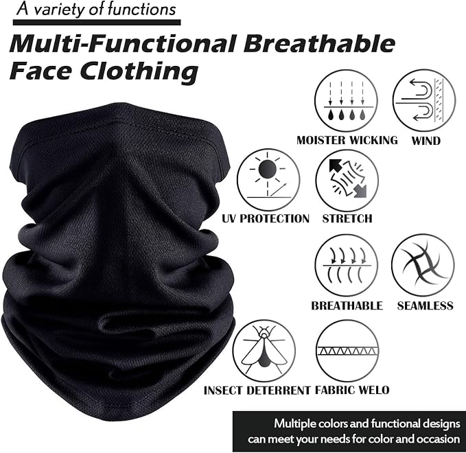 Geyoga 6 Pieces Summer UV Protection Cooling Neck Gaiter Face Clothing Neck - Image 2