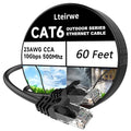 CAT6 Ethernet Cable 60FT 23AWG High Speed 500MHz 10Gbps Transmission Speed by Lteirwe