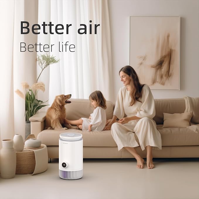 2 in 1 Air Purifier and Evaporative Humidifier Combo for Bedroom, H13 True HEPA Filter, Cool Mist-Free Air Humidifier evaporative WIFI Connect - Image 2
