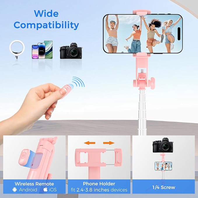 Selfie Stick Travel Tripod for Cell Phone - Image 6