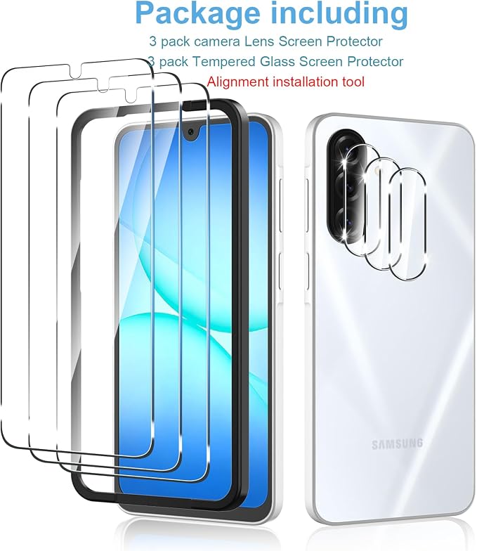 Anoowkoa 3 Pack for Samsung Galaxy A17 5G Screen Protector Tempered Glass + - Image 4