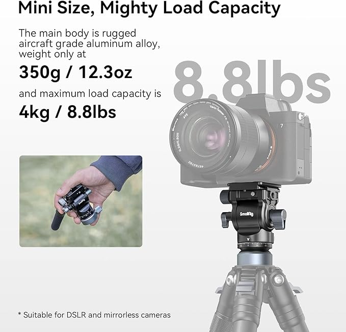 SmallRig Video Head with Leveling Base, Quick Release Plate - Image 7