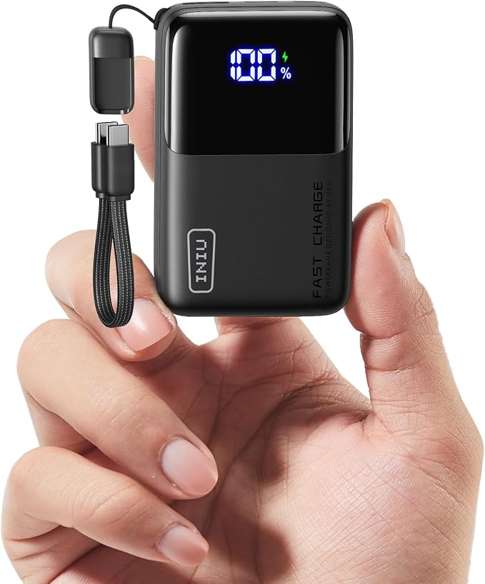 INIU Mini Portable Charger, Small 45W PD Power Bank, 10000mAh USB C in&Out Fast Charging Pocket Size Battery Pack, Travel Essentials Powerbank for iPhone 17 16 15 14 Pro Air, Xiaomi, Samsung S24 etc by INIU