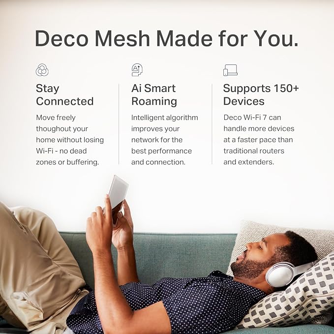 TP-Link Deco 7 BE23 Dual-Band BE3600 WiFi 7 Mesh Wi-Fi System | 4-Stream 3.6 - Image 8