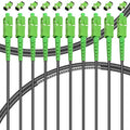 10-Pack - 10m SC/APC to SC/APC Fiber Optic Internet Cable, Armored Single Mode by Bangun