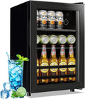 1.3 Cu.ft Beverage Refrigerator Drink Mini Fridge Refrigerator for Soda Beer or Cans Personal Beverage Cooler 7 Modes Temp Adjustable Shelves Suit for Home, Office, Dorm by TACOOL