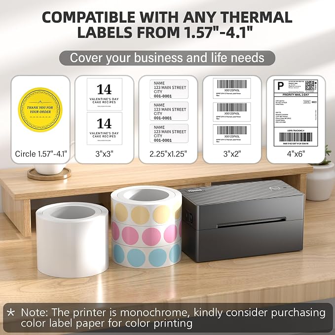 PEDOOLO Label Printer, 4x6 Shipping Label Thermal Printer - Image 2