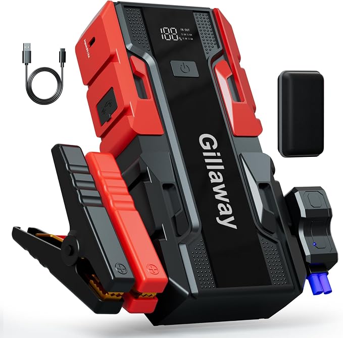001B 3000A Car Jump Starter Battery Pack (Up to 9.0L Gas and 7.0L Diesel Engine), 12V Car Charger Jump Starter Portable Battery Jump Starter with Power Bank - Image 7