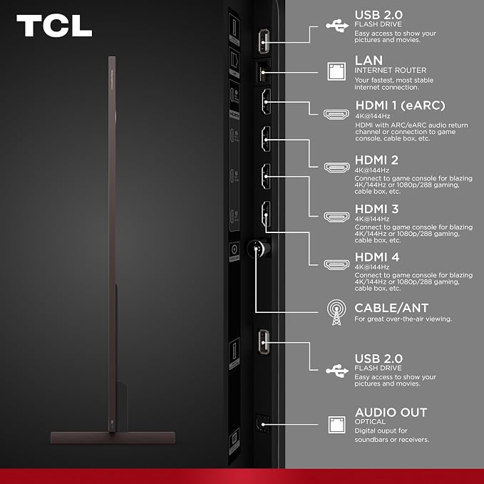 TCL 98 Inch Class X11L | SQD-Mini LED | 98X11L, 2026 Model | 144HZ Ultimate Brightness & Contrast Dolby Vision | Up to LD20K Precise Dimming | Gemini AI Smart Google TV | Dolby Atmos Bang & Olufsen - Image 5