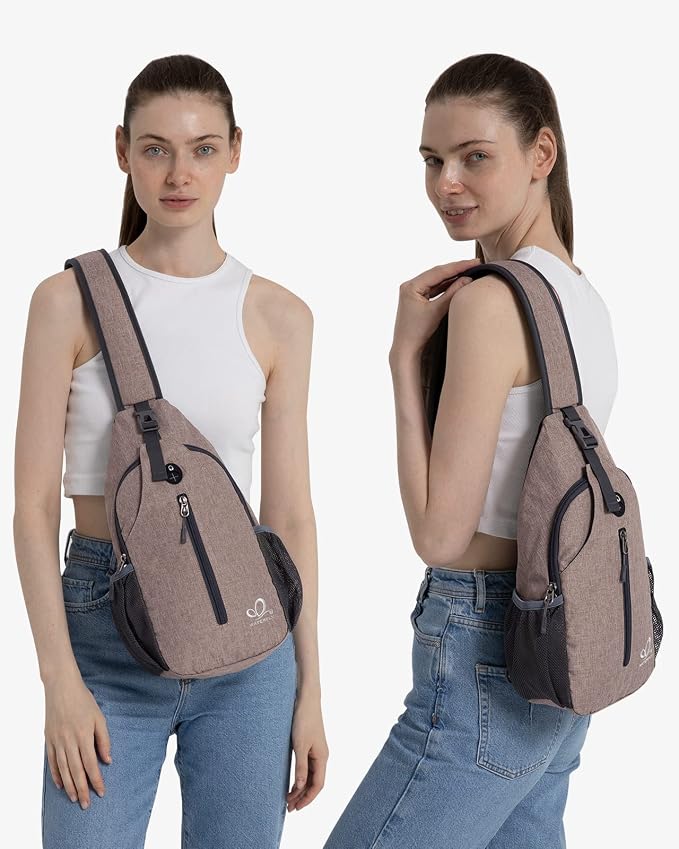 WATERFLY Crossbody Sling Backpack Sling Bag Travel Hiking Chest Bags Daypack - Image 6