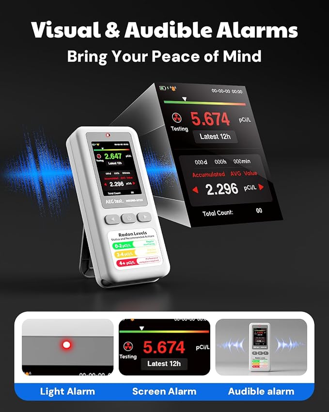 HOUND-1011S Portable Radon Detector, High-Accuracy Sensor - Image 5