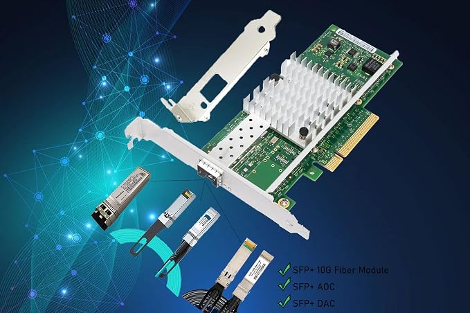 10Gb Network Card Single SFP+ Port PCIE x8 Ethernet Converged Server Adapter - Image 6