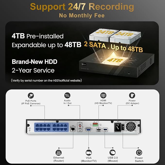Anpviz 16 Channel NVR PoE Security Camera System - Image 6