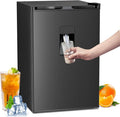 Electactic Compact Refrigerator 4.4 cu.ft mini fridge with Water Dispenser, Single Door Refrigerator with Adjustable Temperature Settings, Low noise, for Bedroom, Office, Dorm Black by Electactic