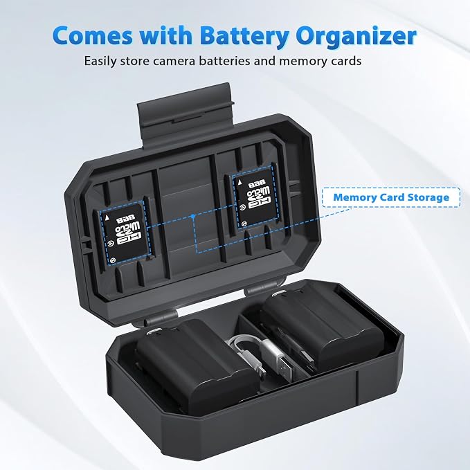 LP EN-EL15C Battery 2-Pack 2600mAh USB-C Fast Charging - Image 5
