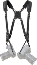 Padwa Lifestyle Black Frosted Dual Camera Harness Strap by PadwaLifestyleCameraStrap