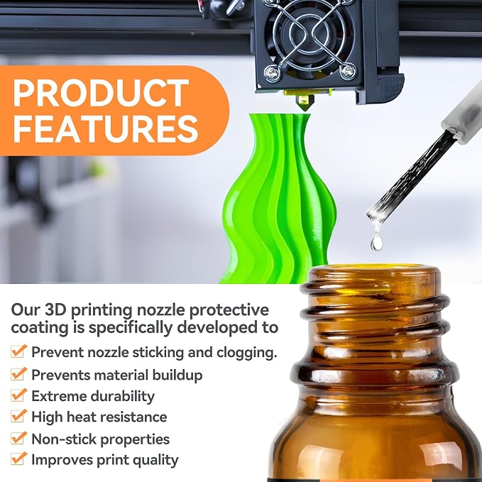 20ml 3D Printer Nozzle Protection Coating, 3D Printer Nozzle Cleaner High - Image 3