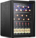 Antarctic Star Wine Cooler Beverage Refrigerator Mini Fridge 1.7 cu.ft | 16 Bottle Capacity, Clear Glass Door Quiet Counter Top Cellar for Beer Soda Bar by AntarcticStar