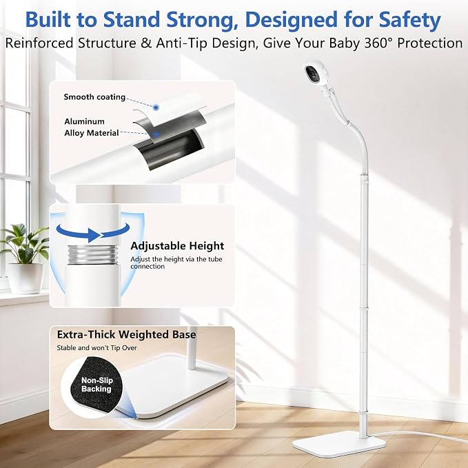 Floor Stand for Nanit Baby Monitor, Baby Camera Stand for Nanit Pro/Plus - Image 4