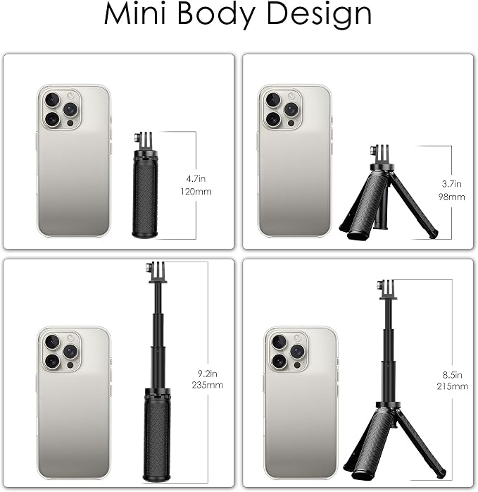 Mini Selfie Stick Tripod for GoPro Hero 13 12 11 10 9 8 Max, Portable Action - Image 5