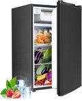Electactic 4.5 Cu.ft Mini Fridge with Freezer, Compact Refrigerator with Reversible Single Door, Adjustable Thermostat, Low Noise, Energy Efficient for Office, Dorm, Bedroom, Apartment BLACK by Electactic