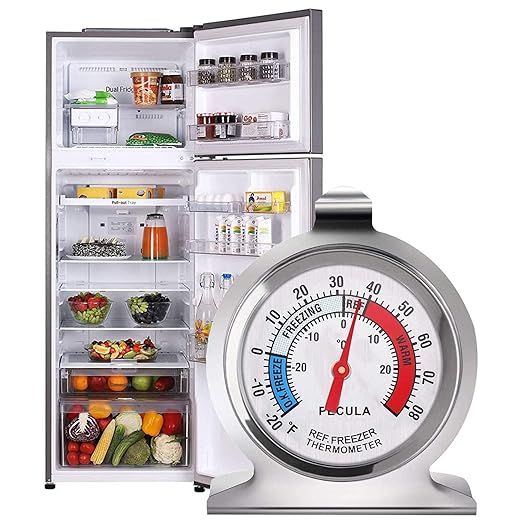 4PACK Refrigerator Thermometer -30-30 deg C/-20-80 deg F, Classic Fridge - Image 5