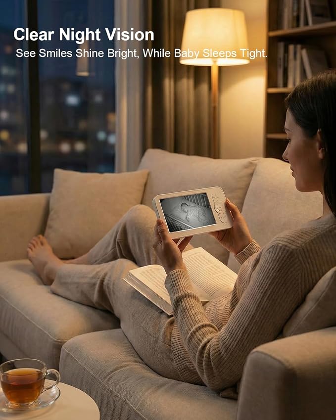 Baby Monitor with Camera and Audio, Secure FHSS Connection, Night Vision - Image 3