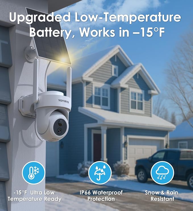 4K Security Cameras Wireless Outdoor, No Subscription, -15°F Cold, Ethernet - Image 7