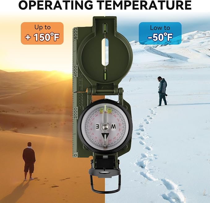 Compass Hiking Survival, Wilderness Survival Compass - Image 6