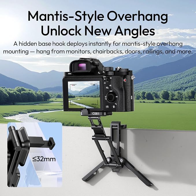 ULANZI C081 Mini Camera Tripod Stand, 4-in-1 Handheld Grip, Foldable Desktop - Image 2