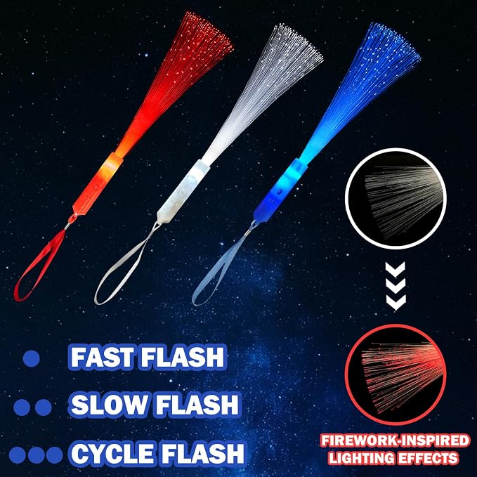 Fourth of July Light Up Fiber Optic Wand Accessories - Image 5