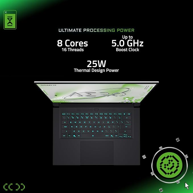 GIGABYTE AERO X16, Copilot+ PC - 165Hz 2560x1600 WQXGA - NVIDIA GeForce RTX 5070 - AMD Ryzen AI 7 350-1TB SSD with 32GB DDR5 RAM - Windows 11 Home - Lunar White - Image 4