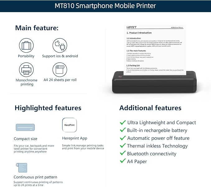 HPRT Wireless Portable Printer - Image 4