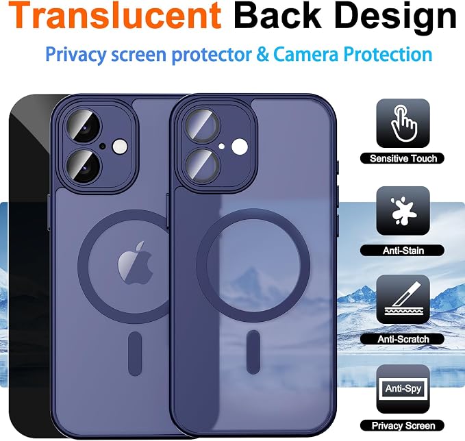 for iPhone 16 Plus Case with Privacy Screen Protector and Camera Protection - Image 2