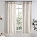 Memory Trained Pinch Pleated Curtains 72 Inches Long, Viral Linen Pinch Pleat by ANRODUO