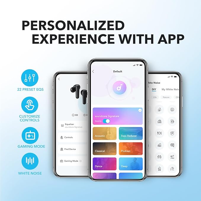 Soundcore by Anker P20i True Wireless Earbuds, with Big Bass, 30H Playtime | Bluetooth 5.3, Water-Resistant, 2 Mics for AI Clear Calls, 22 Preset EQs, Customization via App - Image 2