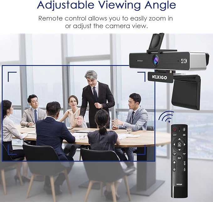 Zoom Certified, NexiGo N950P 4K Zoomable Webcam, RF Remote, Sony_Starvis Sensor - Image 3