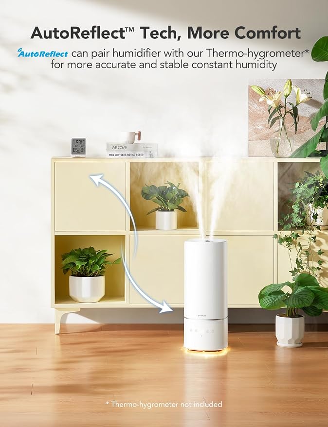 GoveeLife Humidifiers for Bedroom, 6L Top Fill Cool Mist Humidifier for Large Room, Auto Mode, Adjustable Mist, Quiet Sleep Mode, WiFi Smart Air Humidifier with RGB for Baby, Plants, Work with Alexa - Image 4