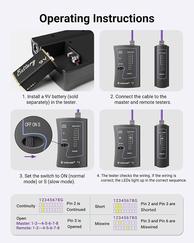 VCELINK RJ45 Crimp Tool Kit for CAT7/6A/6/5E/5, Upgraded Network Tool Set - Image 7