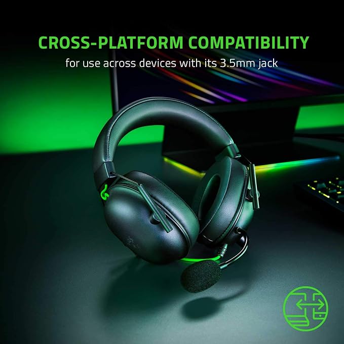 Razer BlackShark V2 X Gaming Headset: 7.1 Surround Sound - 50mm Drivers - Memory Foam Cushion - For PC, PS4, PS5, Switch - 3.5mm Audio Jack - Black | 7.1 Surround Sound, 50mm Drivers, Cardioid Mic, Lightweight, Memory Foam, Noise Isolating Earcups, for... - Image 8