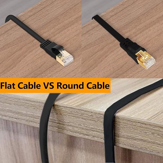 Jadaol Cat 8 Ethernet Cable 35 ft, 40Gbps 2000MHz Flat RJ45 S/FTP LAN Patch - Image 6