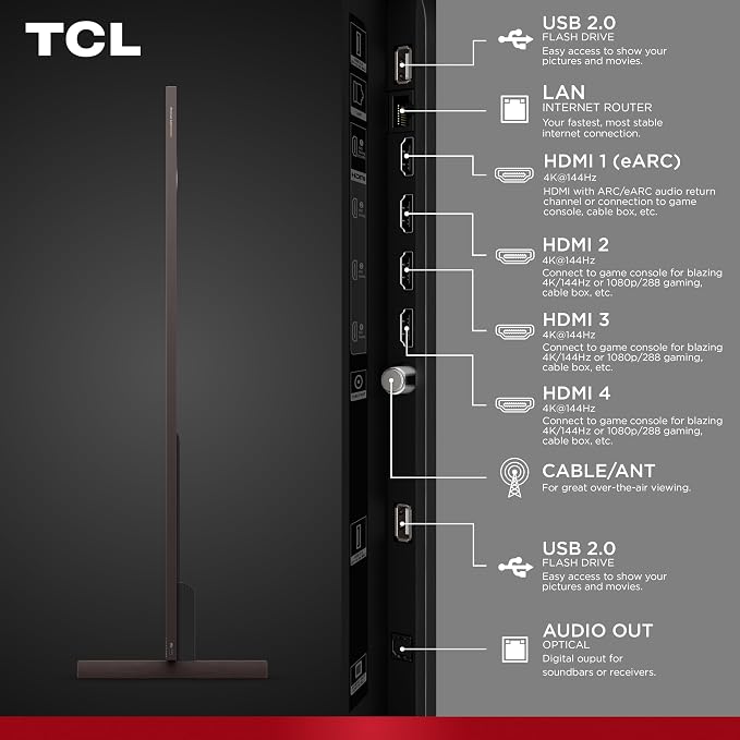 TCL 85 Inch Class X11L | SQD-Mini LED | 85X11L, 2026 Model | 144HZ Ultimate Brightness & Contrast Dolby Vision | Up to LD20K Precise Dimming | Gemini AI Smart Google TV | Dolby Atmos Bang & Olufsen - Image 5