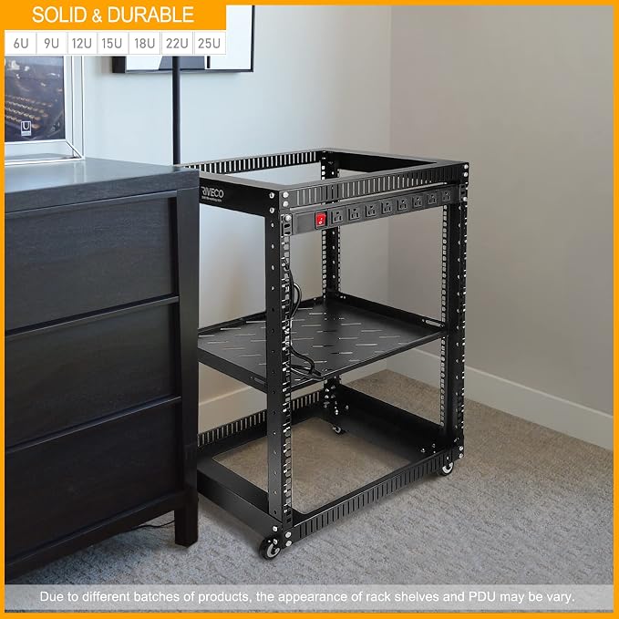 RIVECO 25U Open Frame Server Rack - Image 5