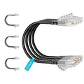 Cat6 Slim Patch Cables 14 Feet 10-Pack Black, Cat6a Patch Cables 10Gbps 550MHz by Unknown