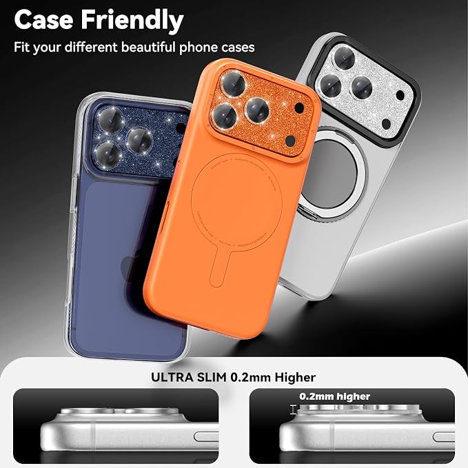 imluckies Compatible with iPhone 17 Pro Camera Lens Protector Bling, Ultra HD - Image 5