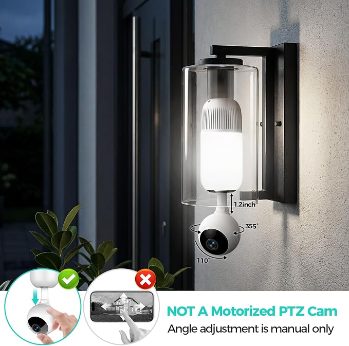 2K Light Bulb Security Cameras Outdoor Indoor - Image 3